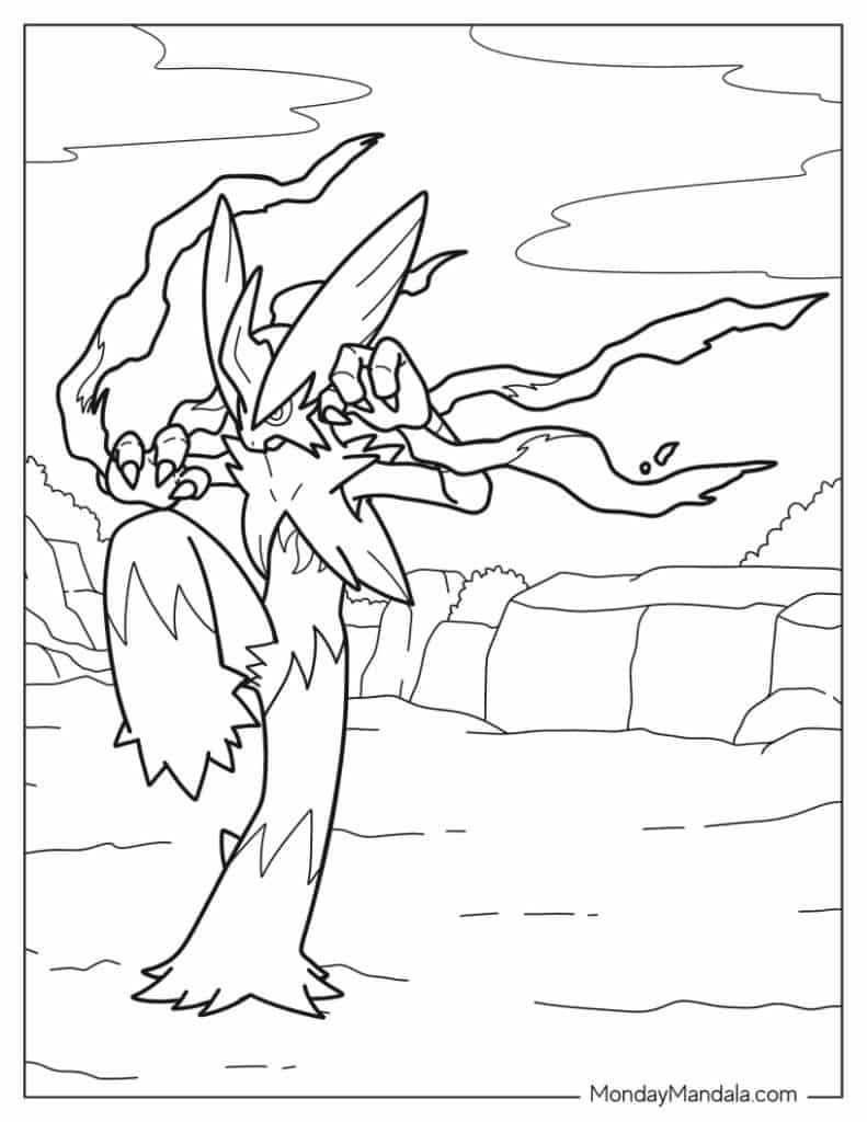 Blaziken From Pokemon Mega Evolution - Pokemon Coloring Page