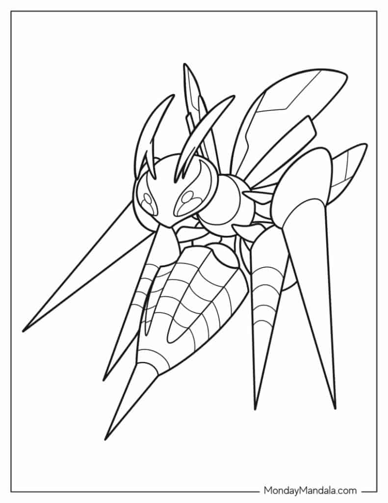Coloring Page Of Beedrill - Pokemon Coloring Page
