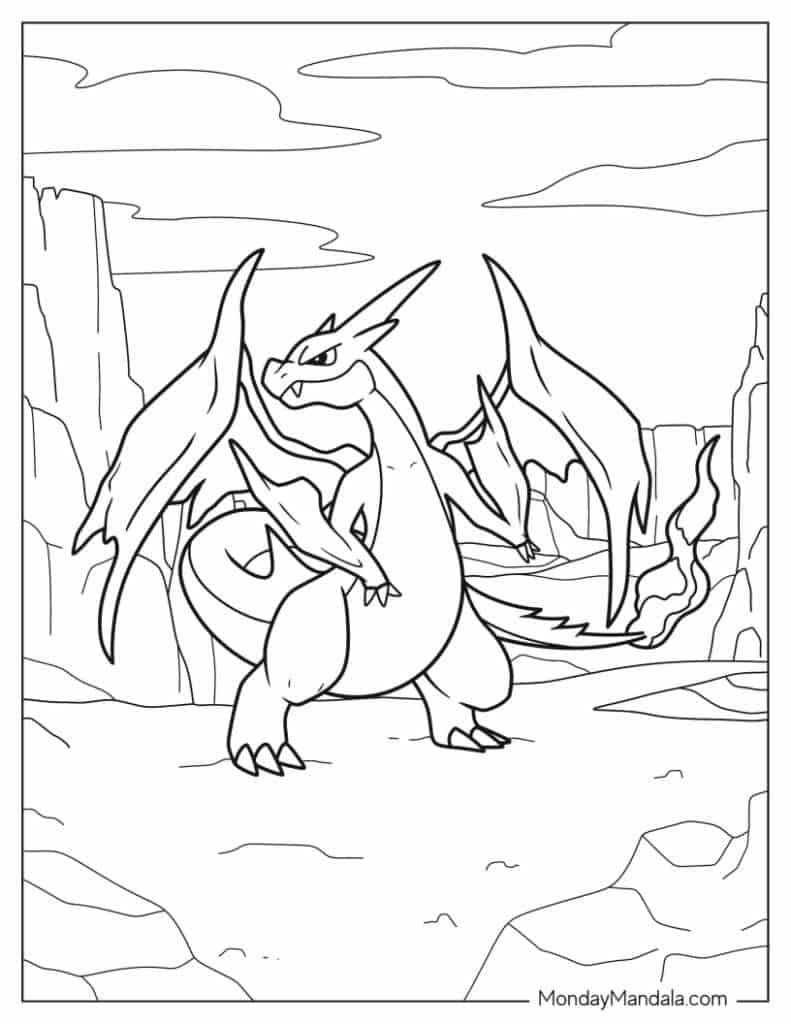 Coloring Page Of Charizard - Pokemon Coloring Page